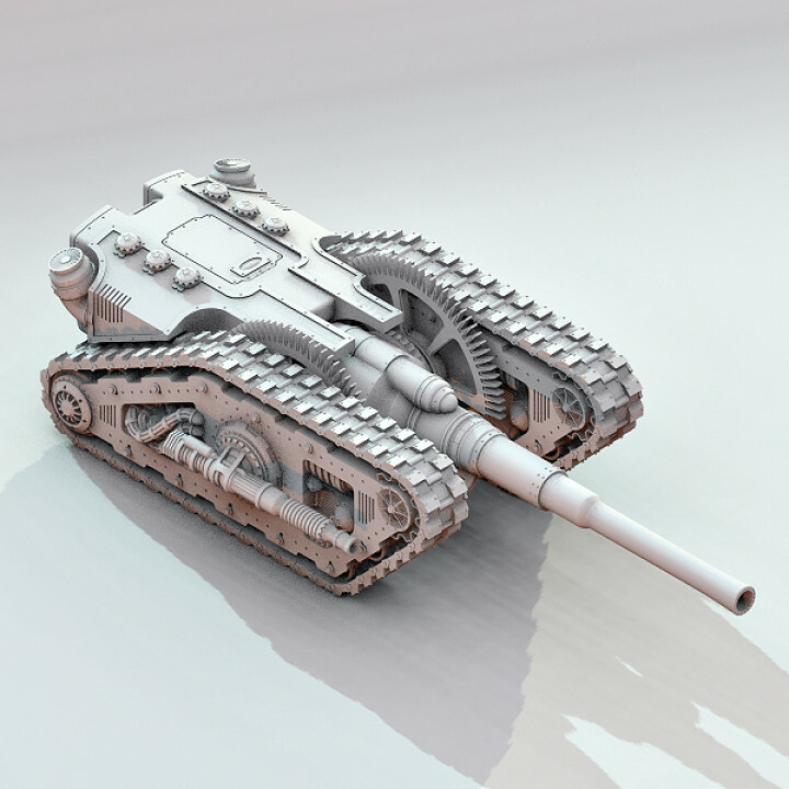 Wargames Compatible - Covenants of Mars - Nemausos Assault Tank Solwyte