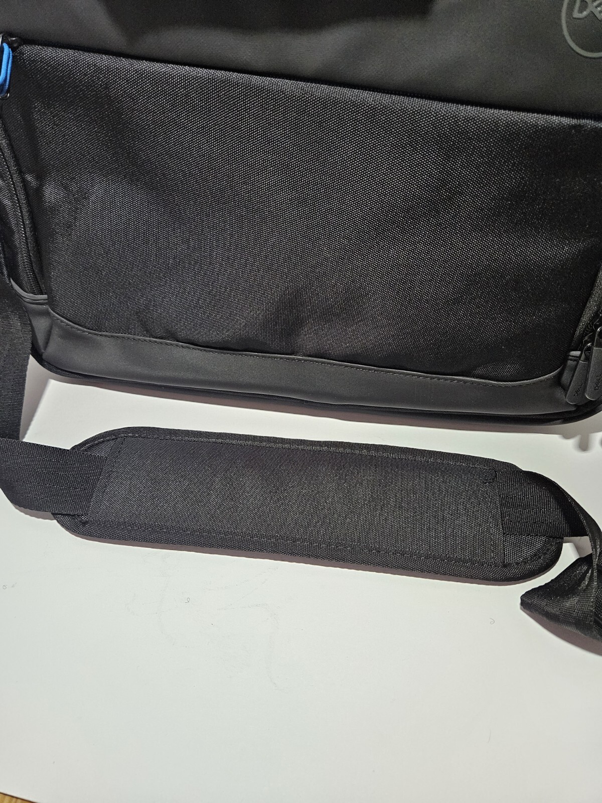 Dell Black Nylon Brief Case Bag Computer Tote With Shoulder Strap