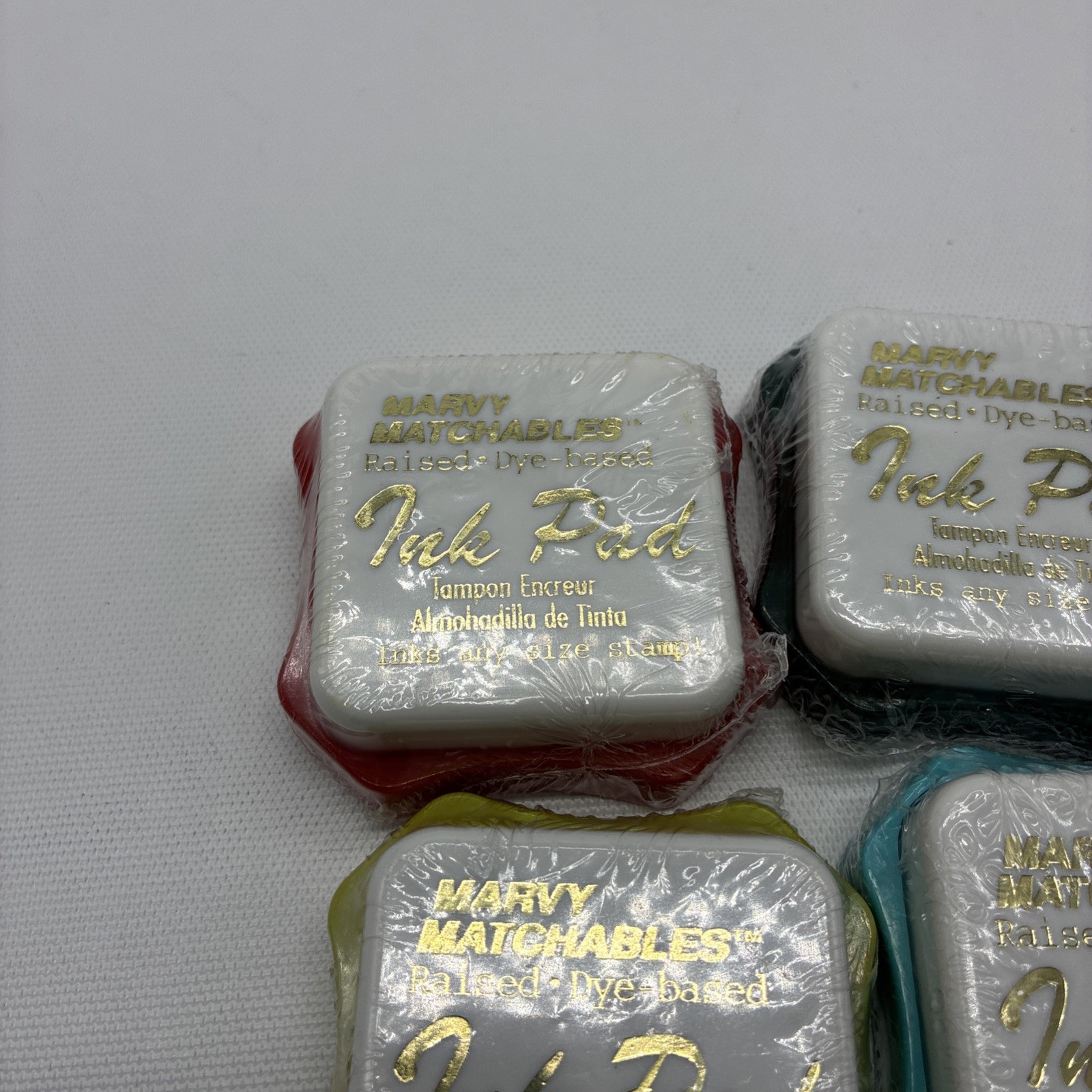 4 MARVY MATCHABLES RAISED-DYE-BASED ''INK PADS New