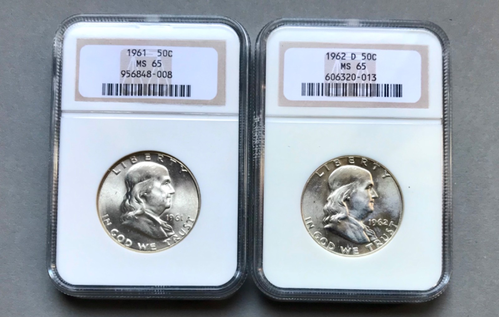 Group of (4) Franklin Half Dollars NGC MS65