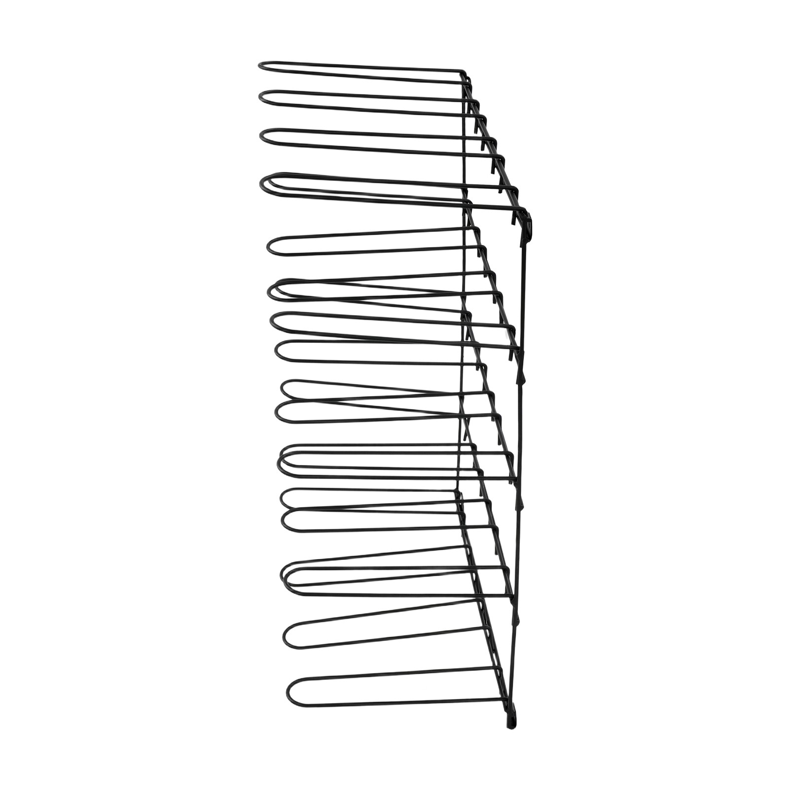 Wall-Mounted Stable Tack & Tool Storage Rack w/ 5-Tier Hook Design(Black)