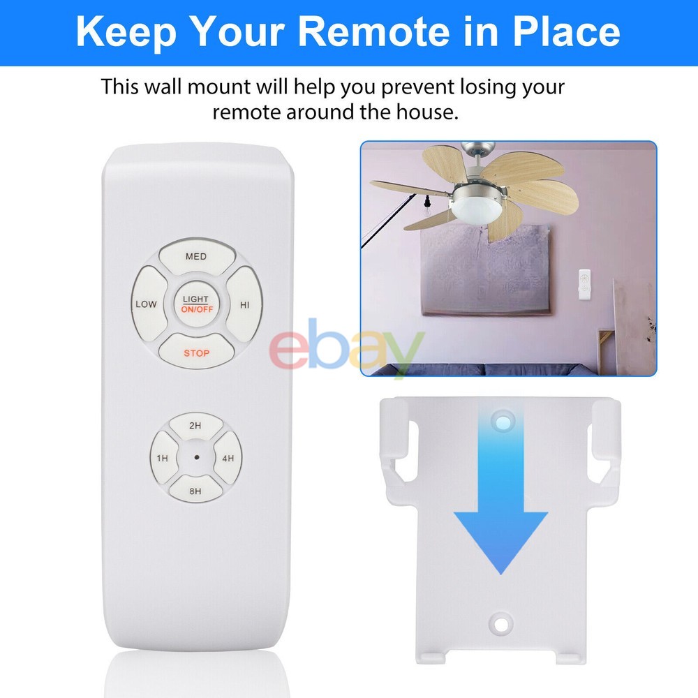 Universal Ceiling Fan Lamp Light Timing Wireless Remote Control Receivers...