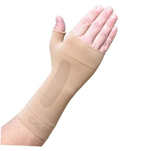 WS6 Compression Wrist Sleeve/Carpal Tunnel Wrist Brace, Supports Large Natural