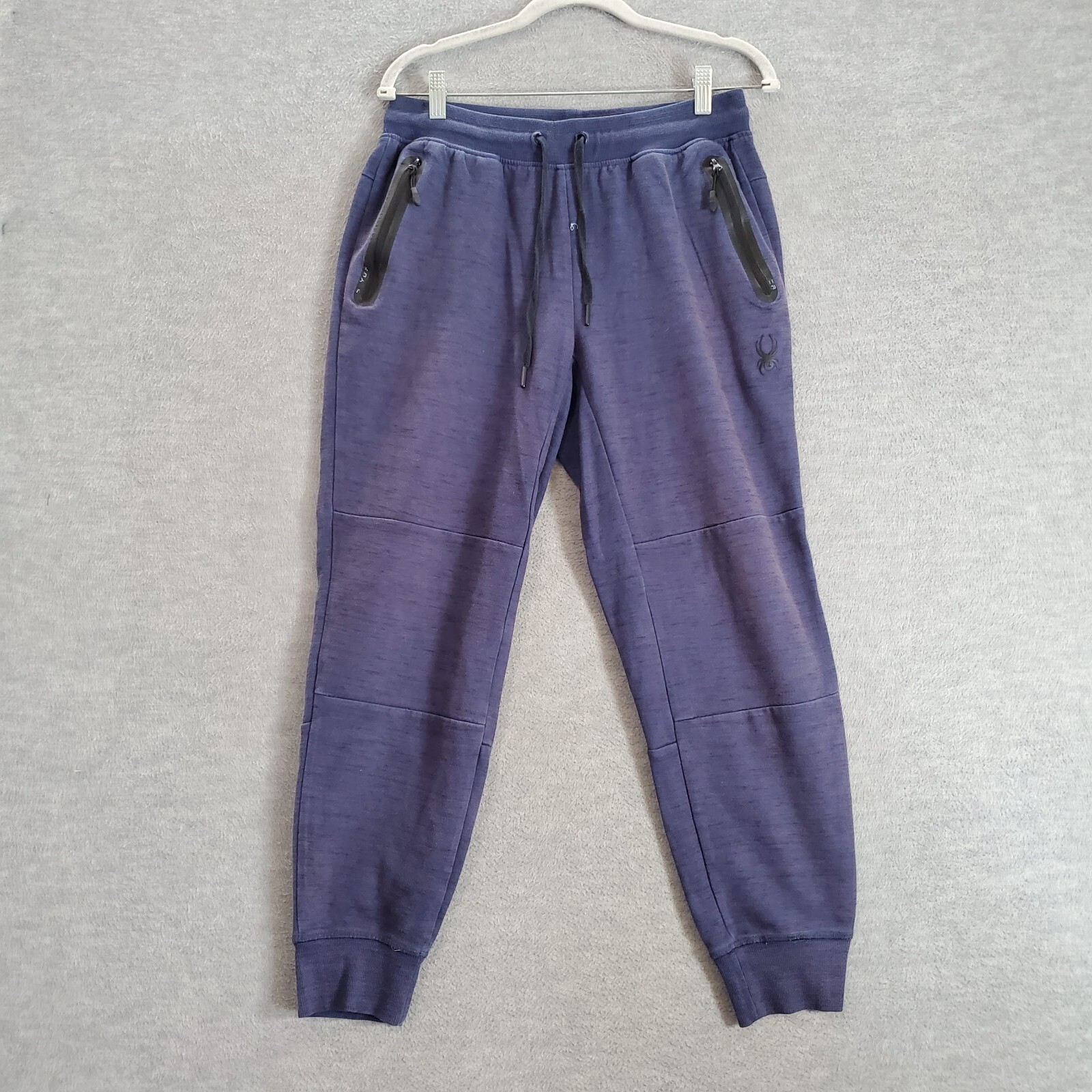 Spyder Active Men Activewear Pants M Blue ProWeb Jogger Zip Pockets