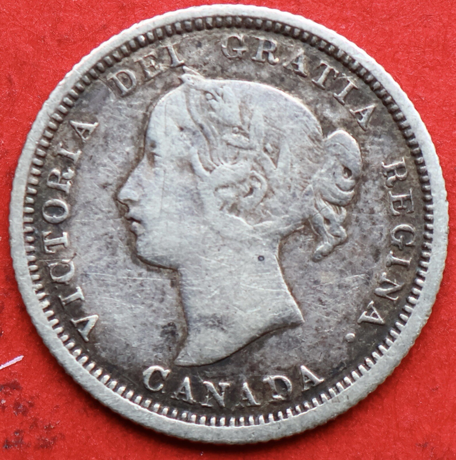 1870 Canada 5 Cents Flat Rim - F/VF - Lot#12153