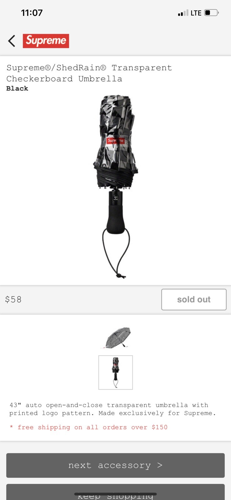 Supreme Shedrain Umbrella