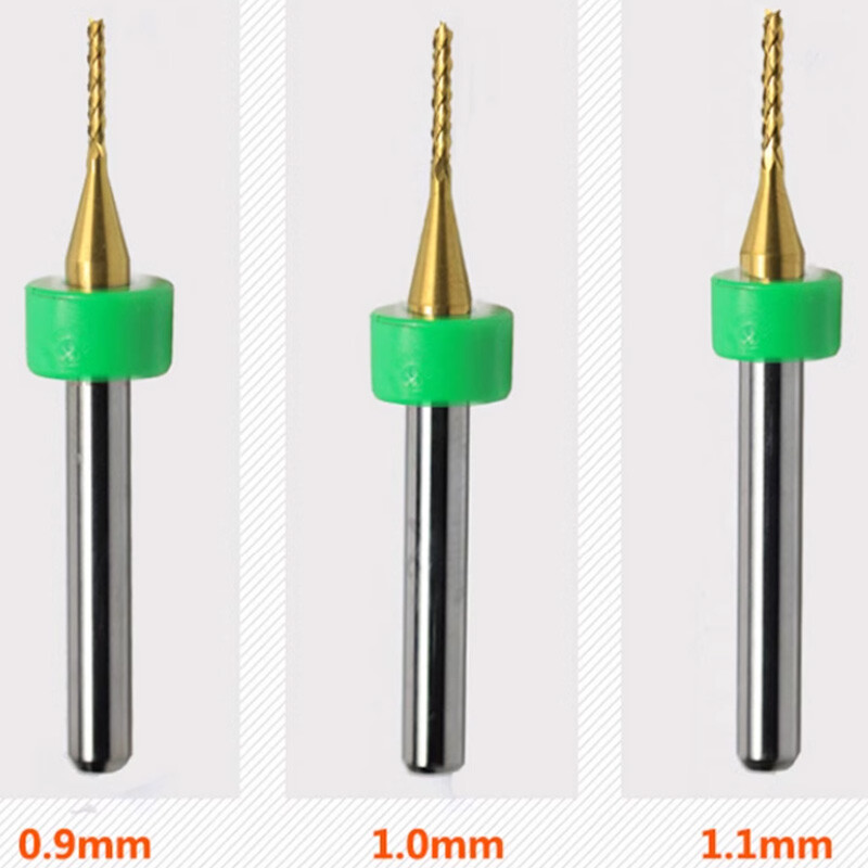 10pc Corn PCB Milling Cutter With Positioning Ring TIN Coating Engraving/PVC/CNC