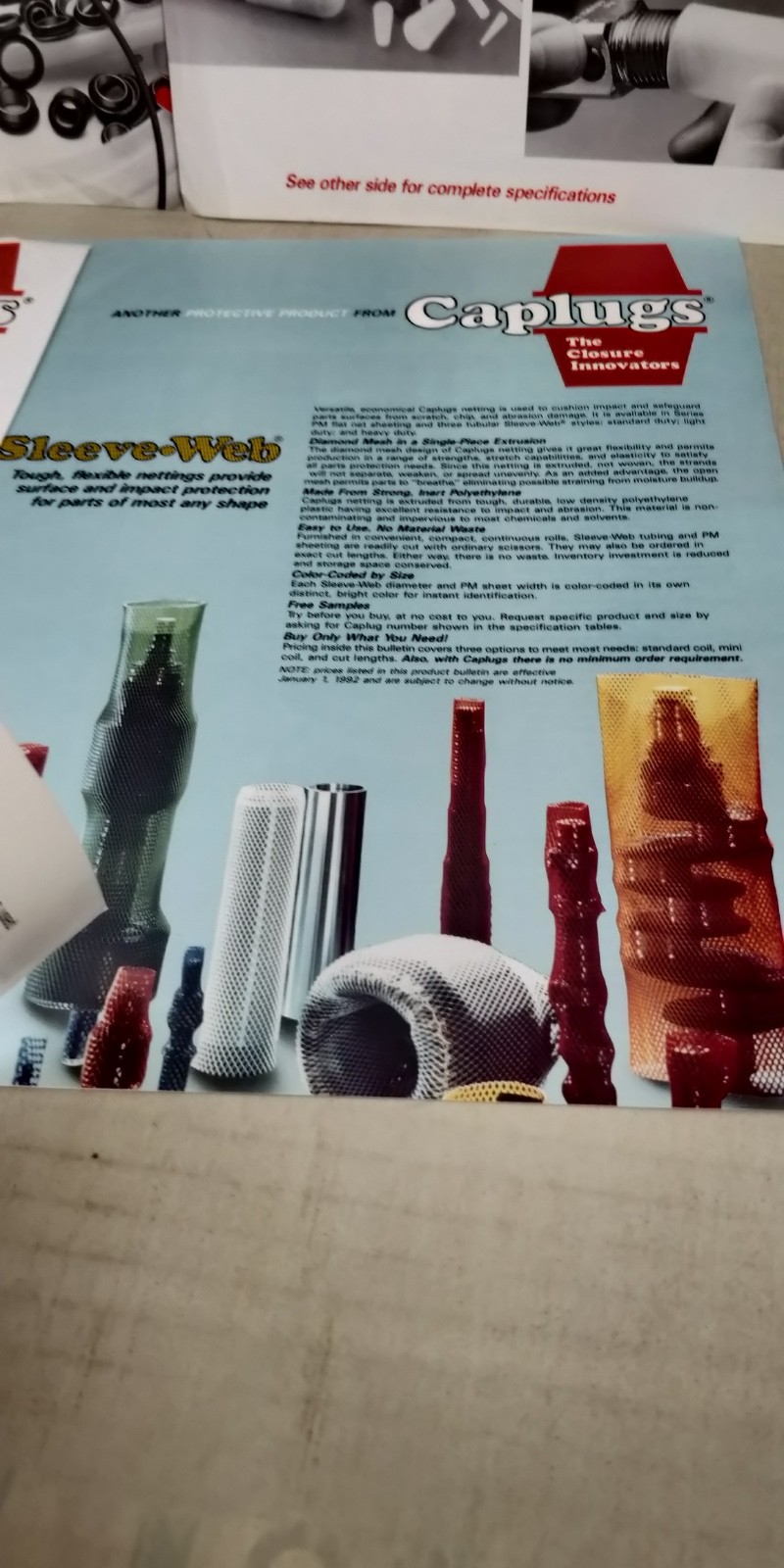 1993 CAPLUGS catalog #593 caps and plugs C7