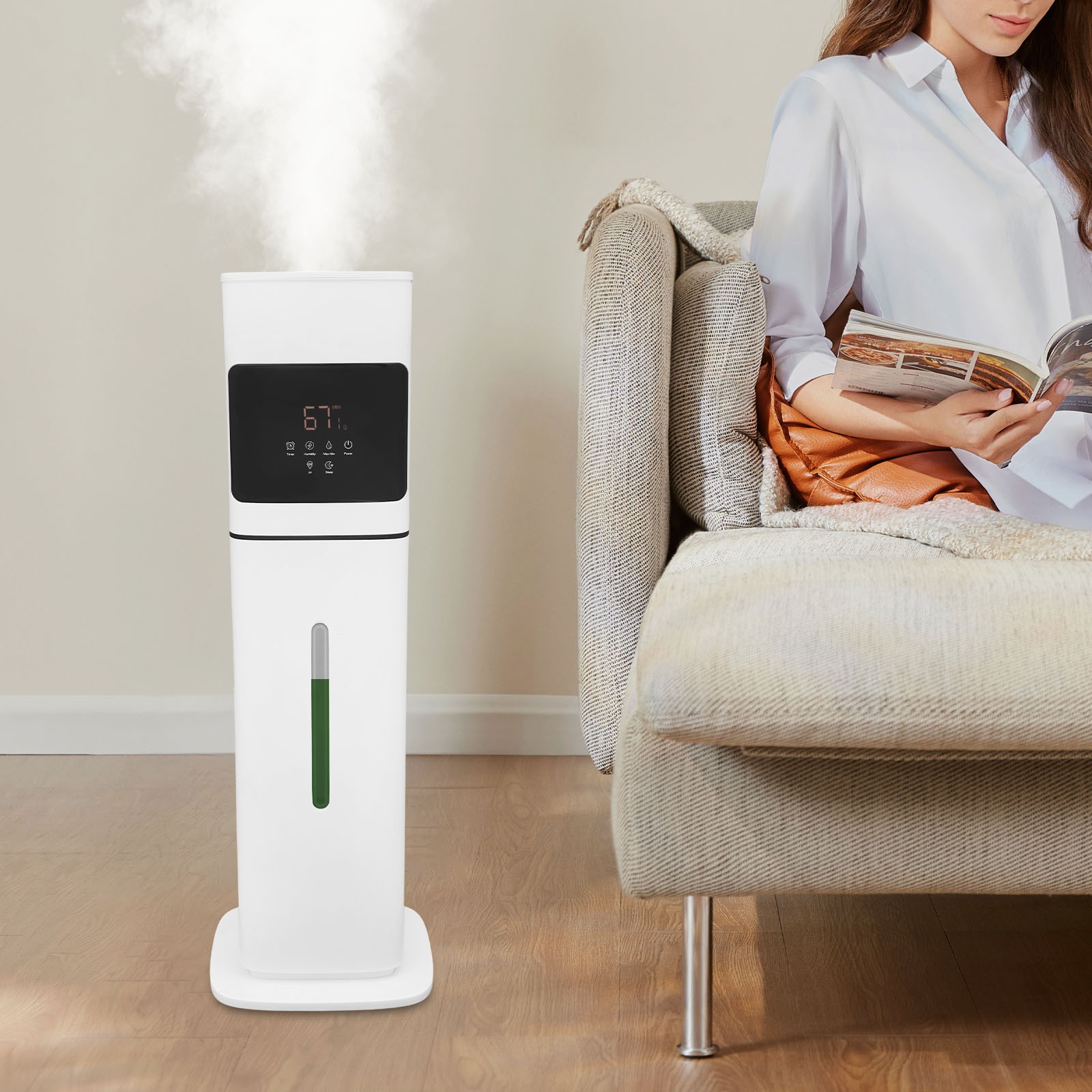 Durable PP Humidifier with Remote Control for Home and Office Use