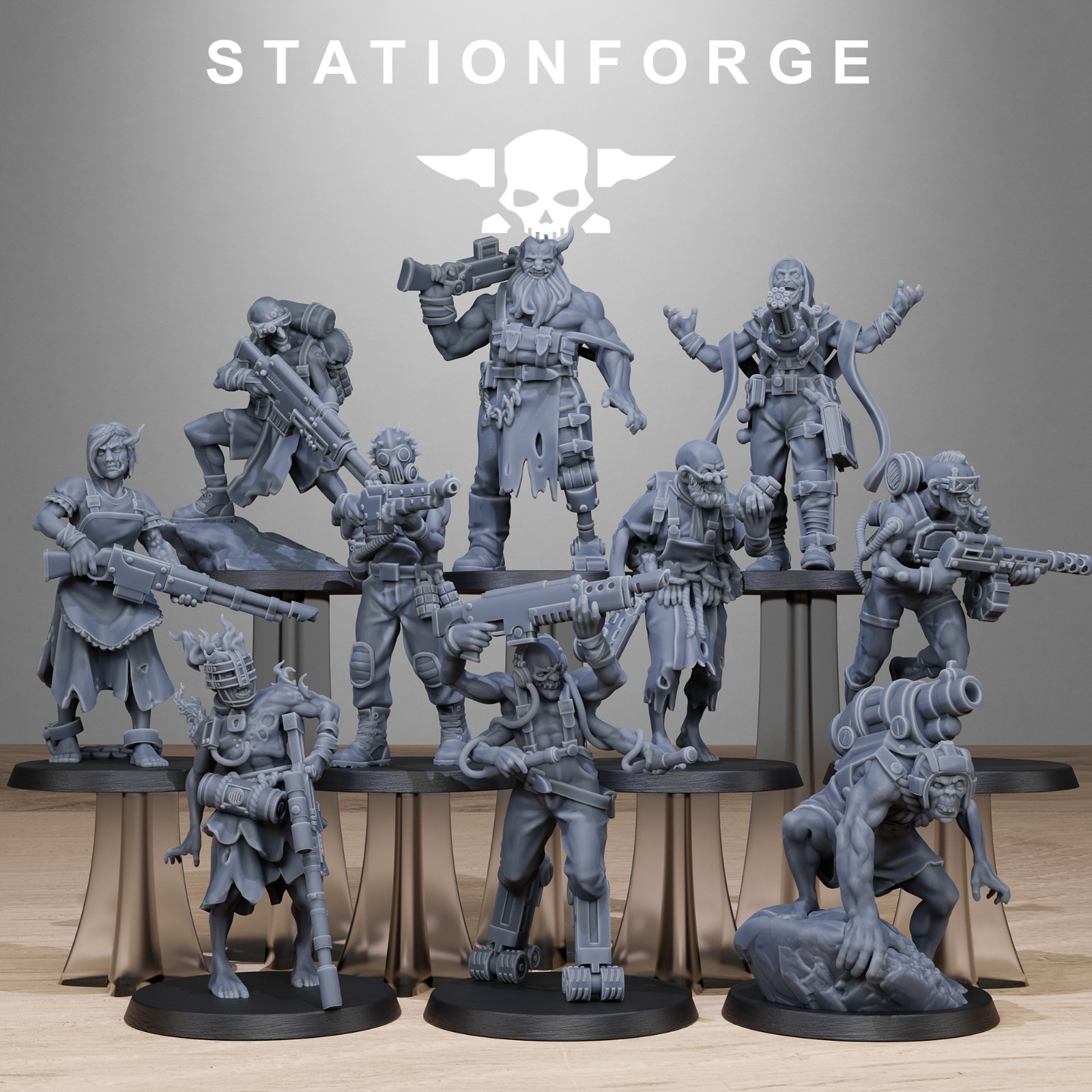 The Corrupted AbHumans from Station Forge 32mm