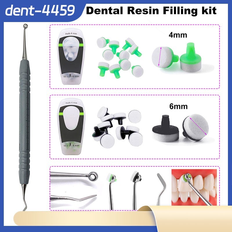 Dental Composite Resin Fill Handle Spatula Foam Veneer OptraSculpt Pads Kit