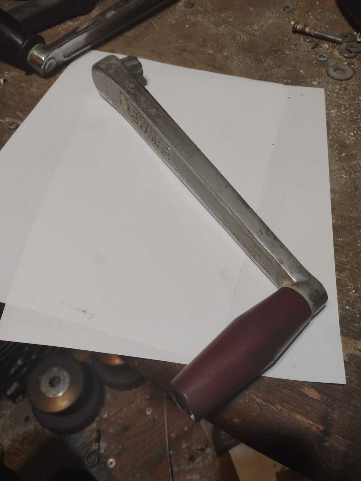 lewmar winch handle Chrome Over Bronze 10" Non-locking