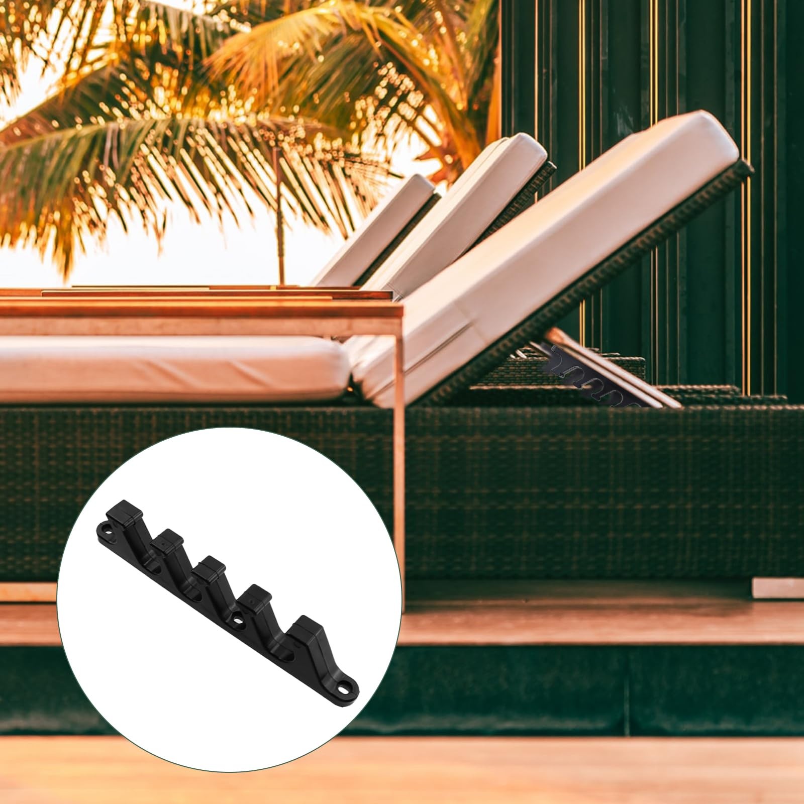 4pcs Adjustment Brackets for Chaise Lounges or Patio Outdoor Lawn Yard Furnit...