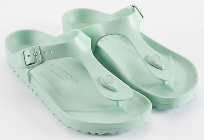 Birkenstock Gizeh EVA Sandals Womens Surf Green Thong Sandals NWOB