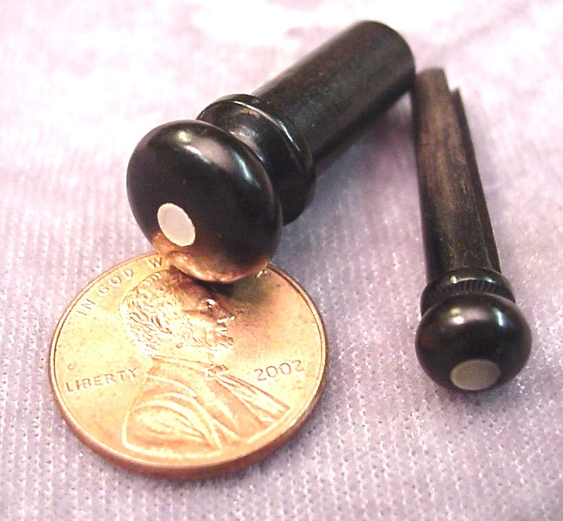 BEAUTIFUL SET OF EBONY and PEARL ACOUSTIC GUITAR PARTS