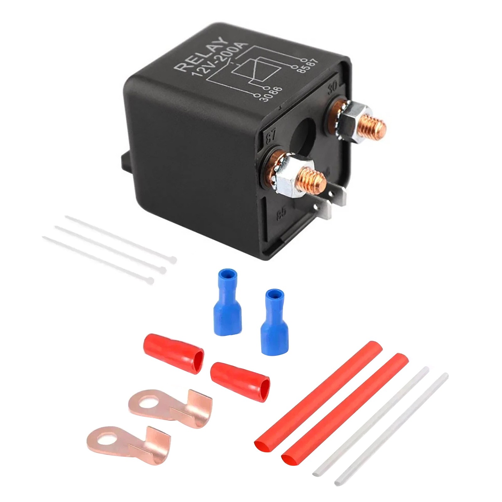 200A High Current Relay 4 Pin 12V Split Switch Set for Car Boat Starter Kill