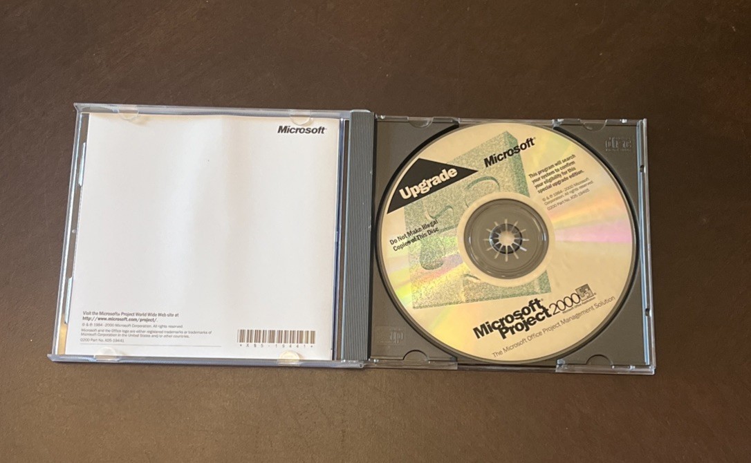 Microsoft Project 2000 Special Version Upgrade Windows 95 Or Later
