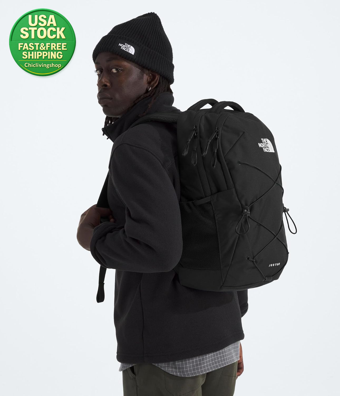 The North Face Jester Laptop Backpack 28L Water Repellent TNF Black Daypack