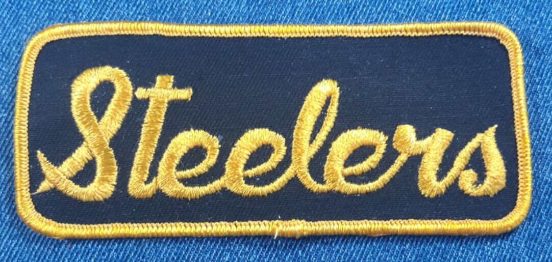 NOS 70s Vintage Pittsburgh Steelers 5" Patch Football Original Terrible Towel