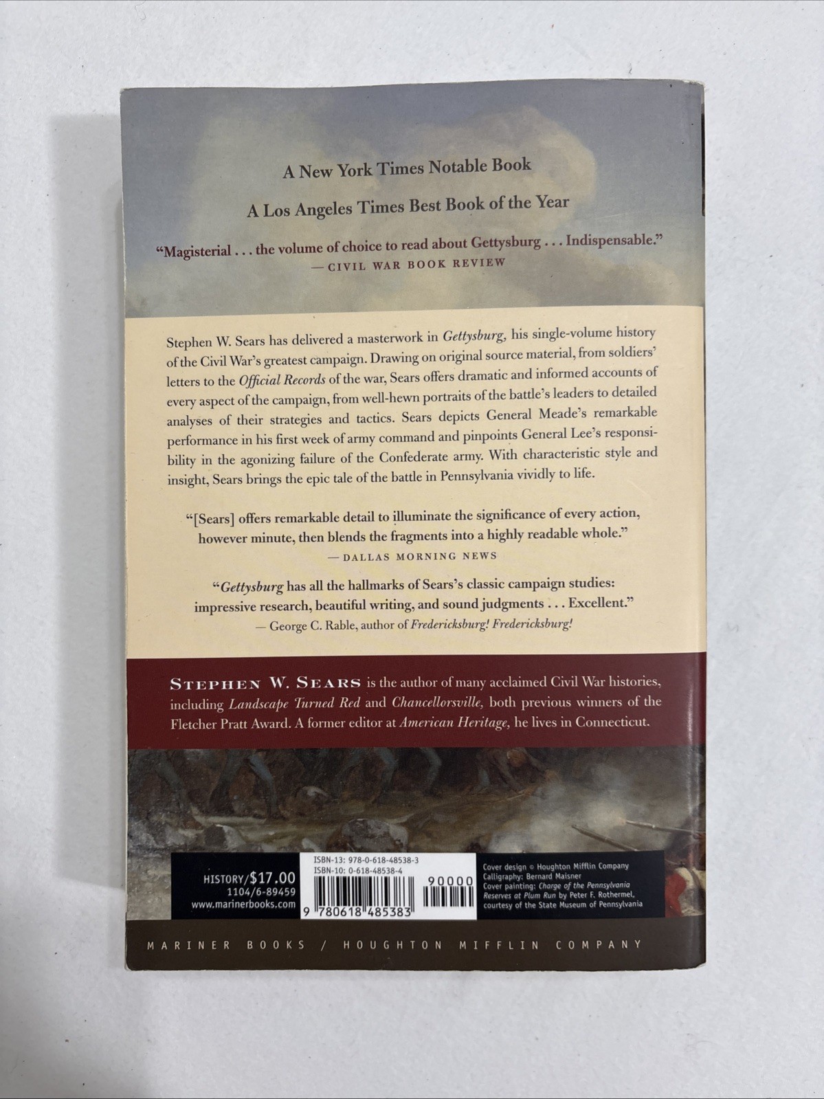 Gettysburg Sears, Stephen W. paperback 2004 NEW