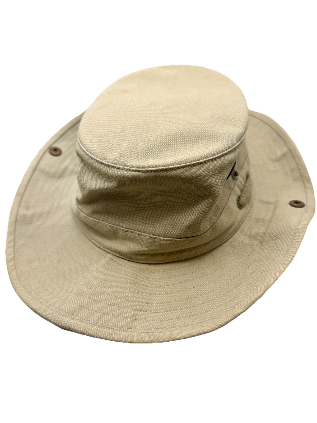 Tilley Endurables Airflo Snap Up Unisex Khaki Hat 7-1/4 Fishing Hiking Gardening