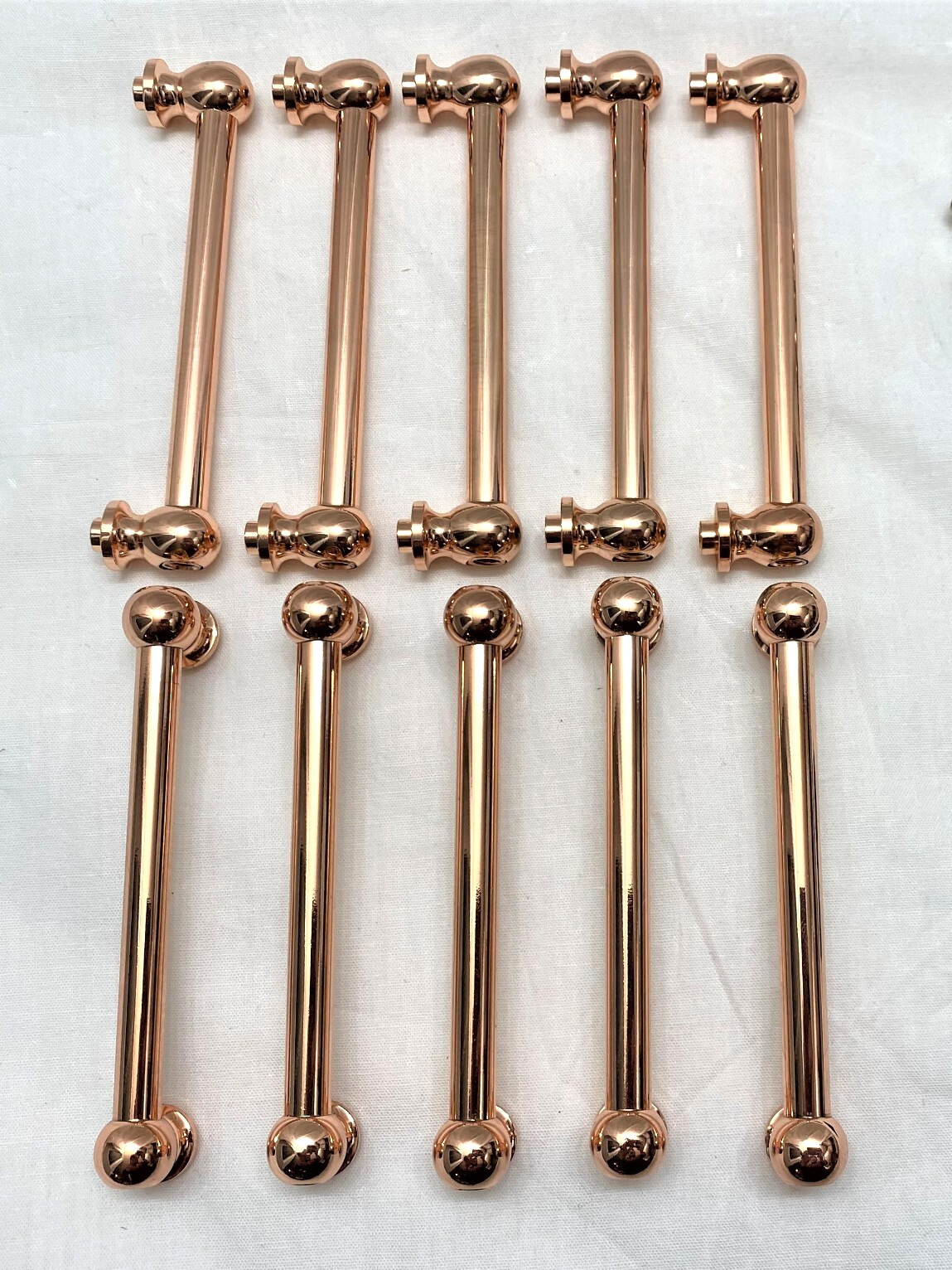10 Copper Colored Brass Tube Lugs 3.5"