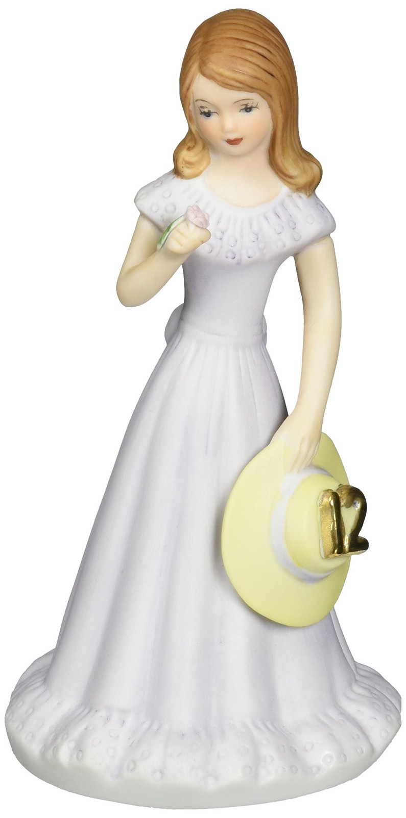 Enesco Growing Up Girls Brunette Age 12 Porcelain Figurine 5.75"