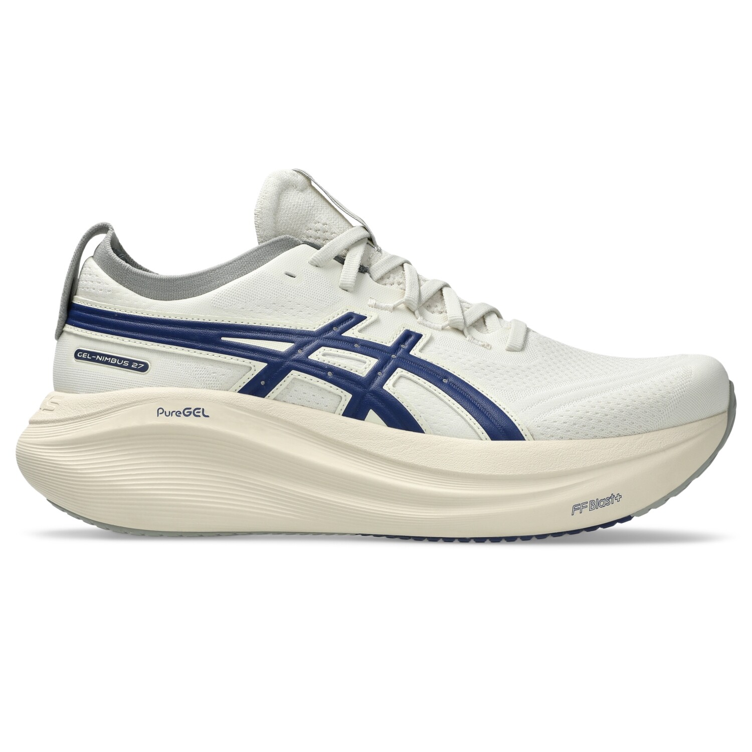 ASICS Men's Gel-Nimbus 27 ATC Running Shoes, Birch/Indigo Blue