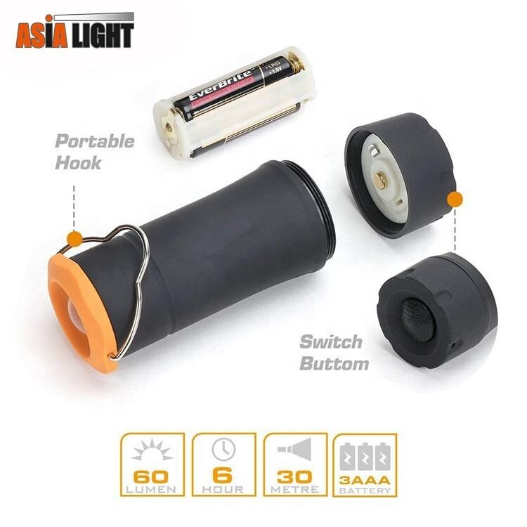 Portable 2 in 1 LED Telescopic Camping Lantern