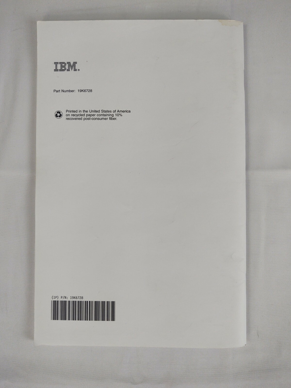 Vintage IBM Quick Reference Manual Booklet Book Part Number: 19K6728 Computer