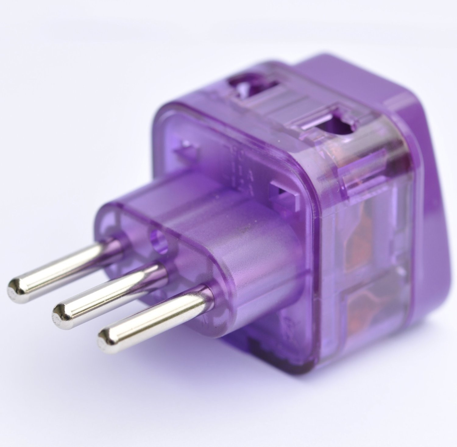 Travel Power Adapter Power Plug for US to ITALY CHILE Type L [2-Ports + SURGE]