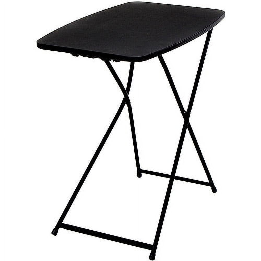 Mainstays 26 Inch Adjustable Height Personal Folding Table Black