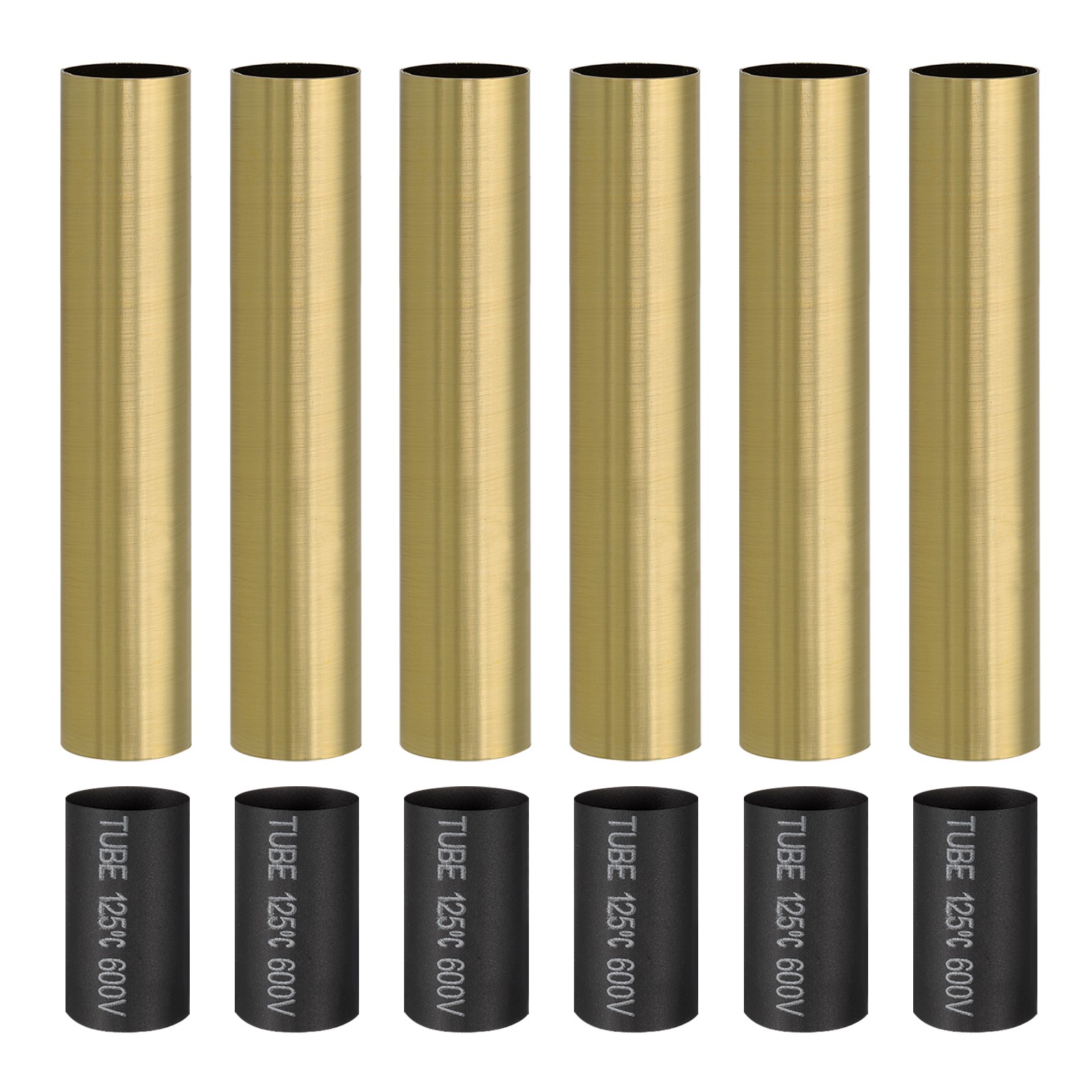 6Pcs 5" Tall Metal E12 Candle Covers Sleeves Imitation Bronze]