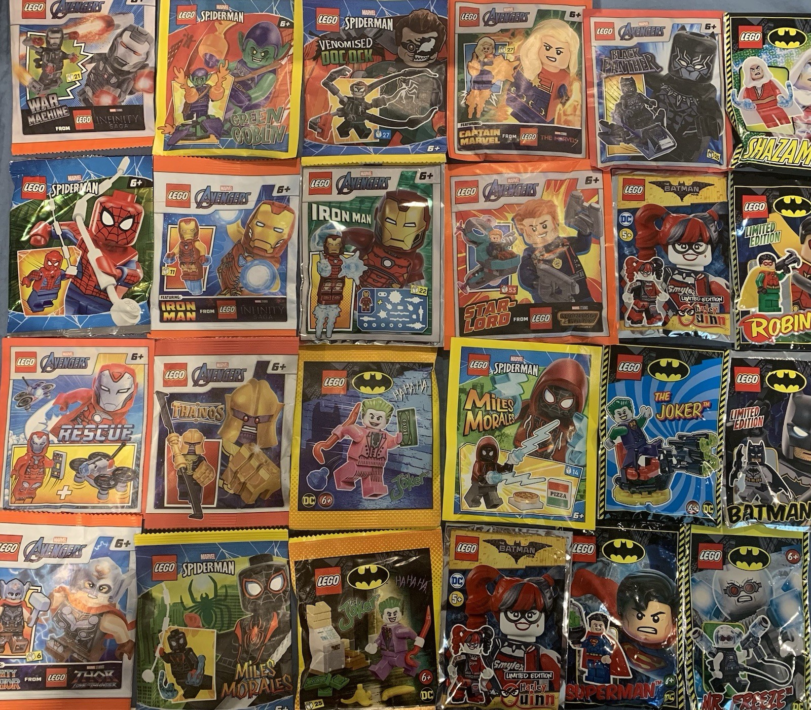 LEGO Super Hero Foil Pack Paper Bag Set Limited Edition Minifigure Lot -YOU PICK