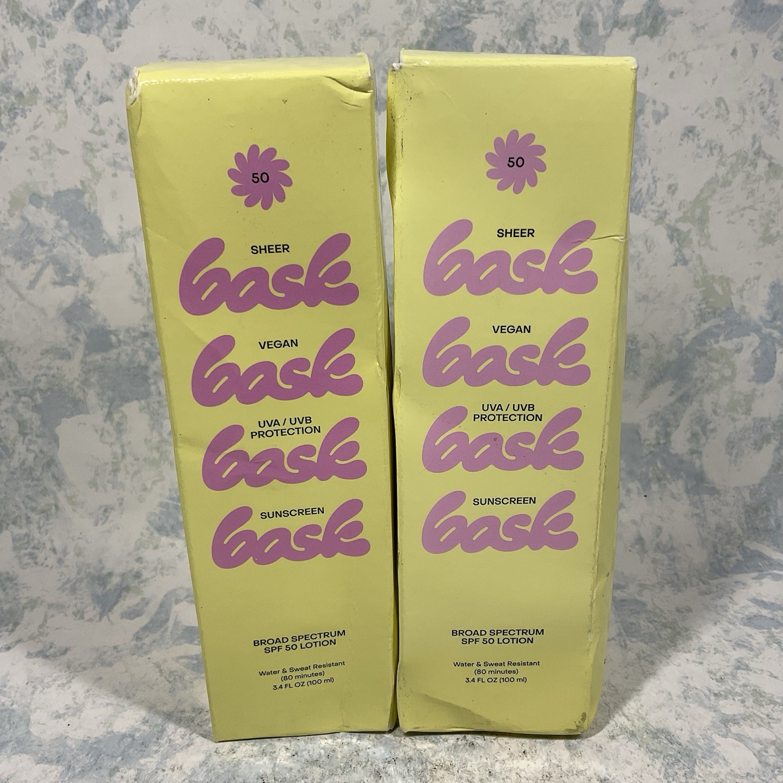 Bask Suncare Sunscreen SPF 50 Lotion 3.4oz ( Lot of 2 ) Exp 12/27