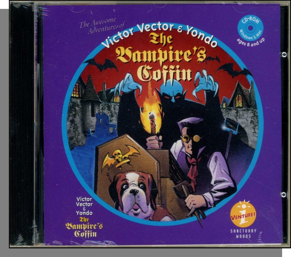 Victor Vector & Yondo: The Vampire's Coffin - New 1993 CD-ROM, Windows & Mac!