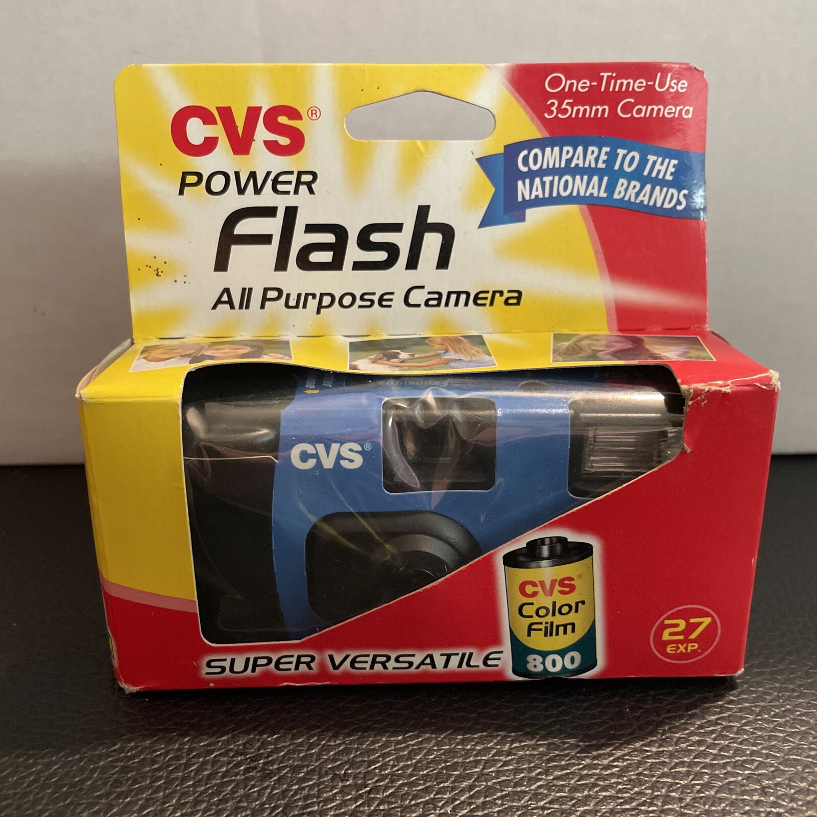 CVS Power Flash Blue All Purpose One Time Use Camera 35mm Process By 5/2007