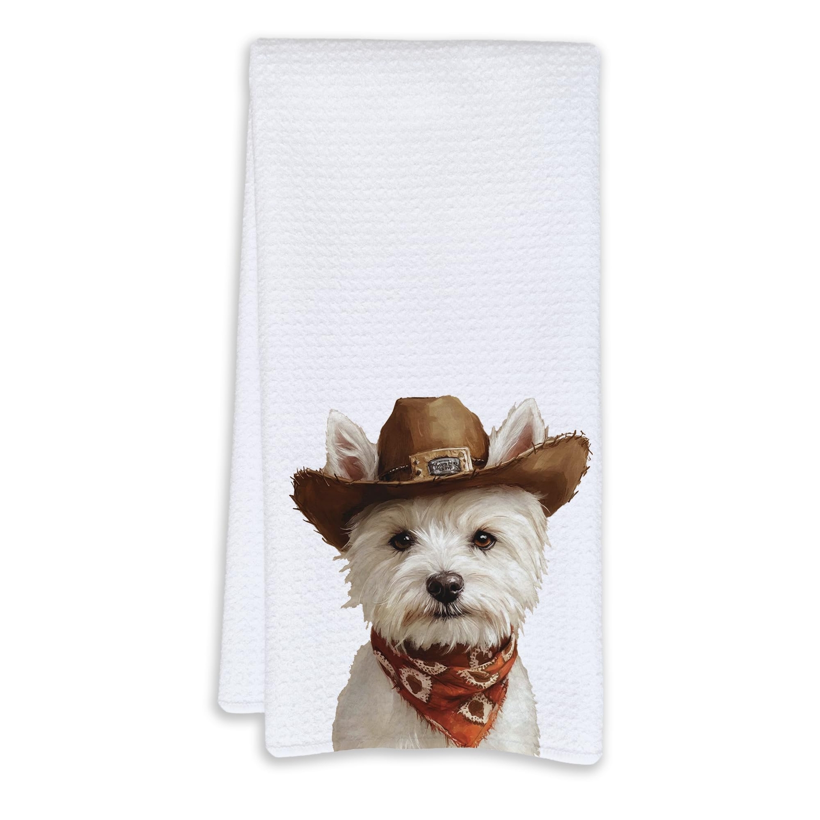 West Highland White Terrier Gifts Kitchen Towels Cowboy Westie Gifts Women Me...