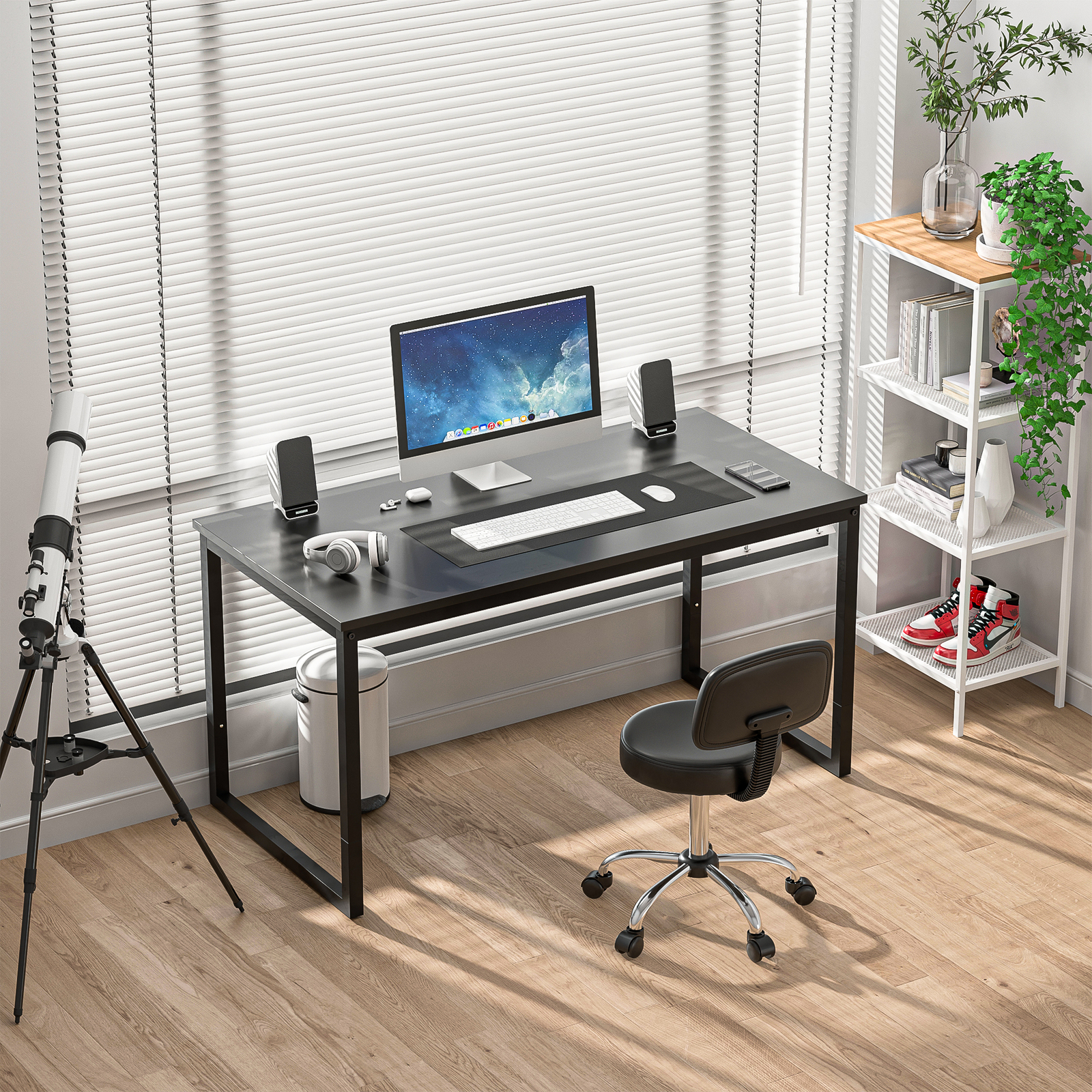 47" Modern Simple Design Home Office Desk Beside Wall Indoor Work Study