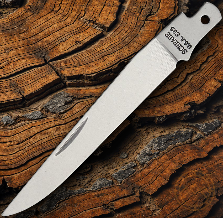 Schrade Knife Blade Replacement Satin Finish Stainless Steel Clip Point USA MADE
