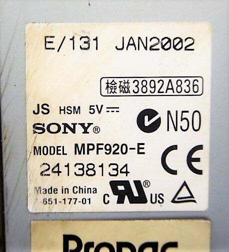 USED Sony / ABB MPF920-E 3.5" Floppy Disk Drive for S4C+ Robot Controller