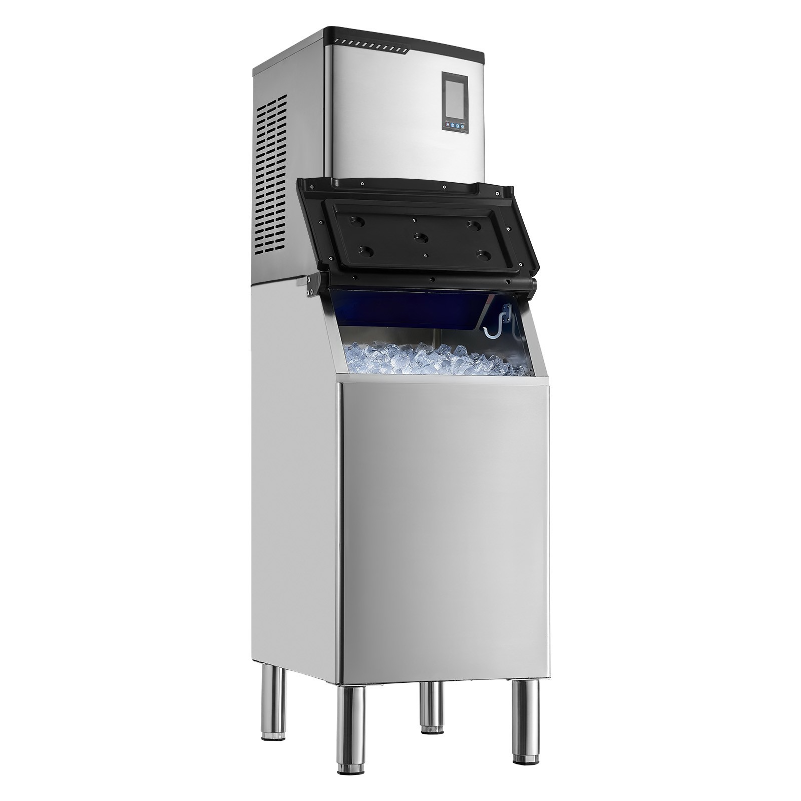 Uimoso Commercial Ice Maker 800LBS/Day with 300LBS Storage and Self-Cleaning