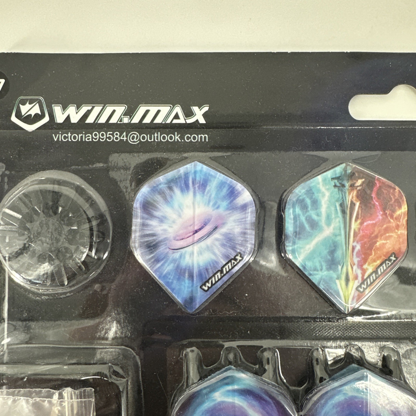 WIN.MAX Darts Plastic Soft Tip Set 12 Pcs 18 Gram with 100 Extra Tips NEW SEALED