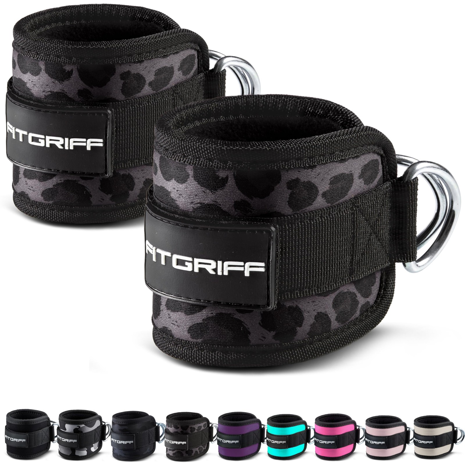 ® Ankle Straps V1 for Cable Machine (2 Pieces) - Gym Workout Equipment - Leg ...