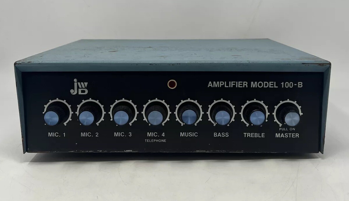 Vintage Rare J W Davis Amplifier AMP Model 100-B Audio Equipment Parts Or Repair