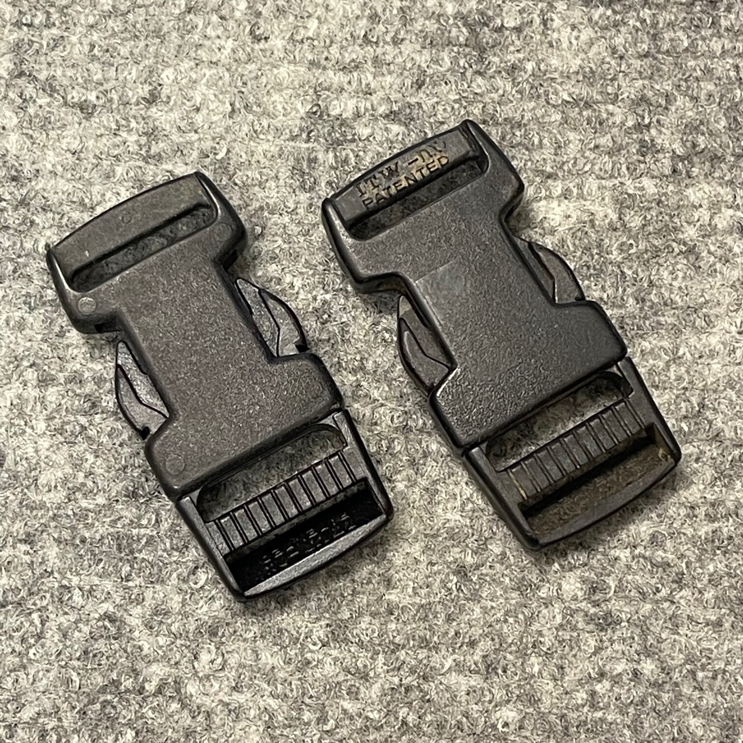 BRITISH ARMY ITW NEXUS QD SIDE RELEASE PLASTIC PLCE BUCKLES FOR 19mm STRAP BLACK