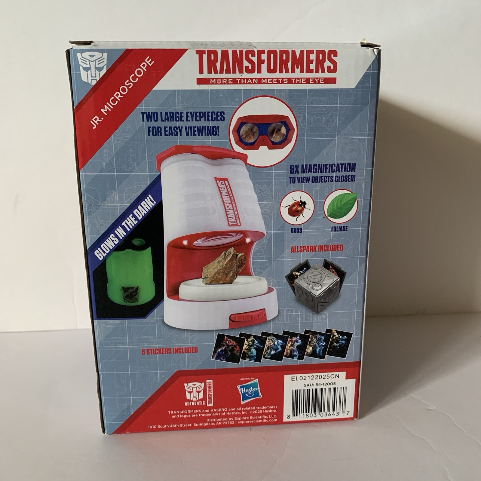 Transformers Jr. Lighted Microscope 8X Magnification NEW