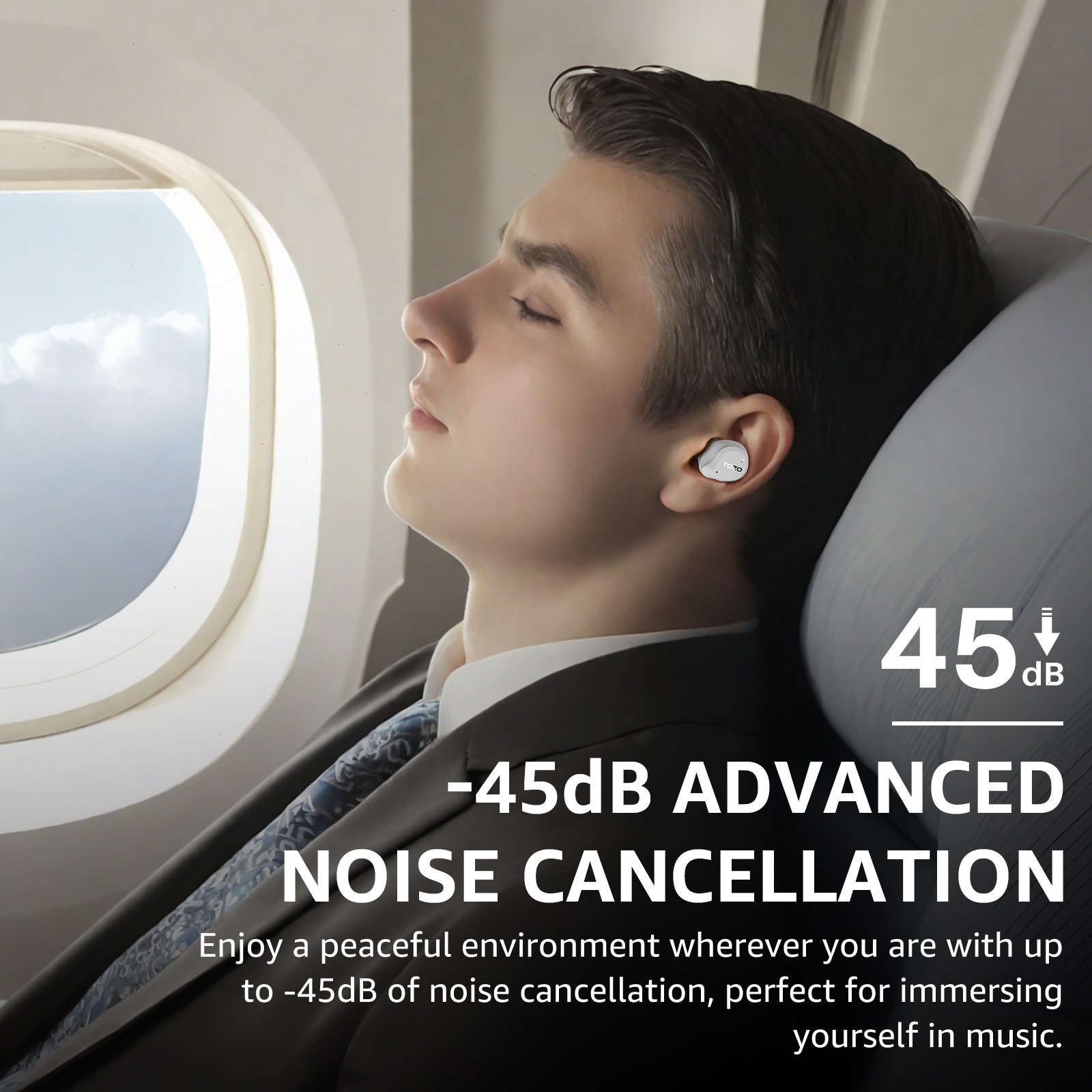 TOZO NC9 Active Noise Canceling Wireless Earbuds Waterproof Bluetooth Headset