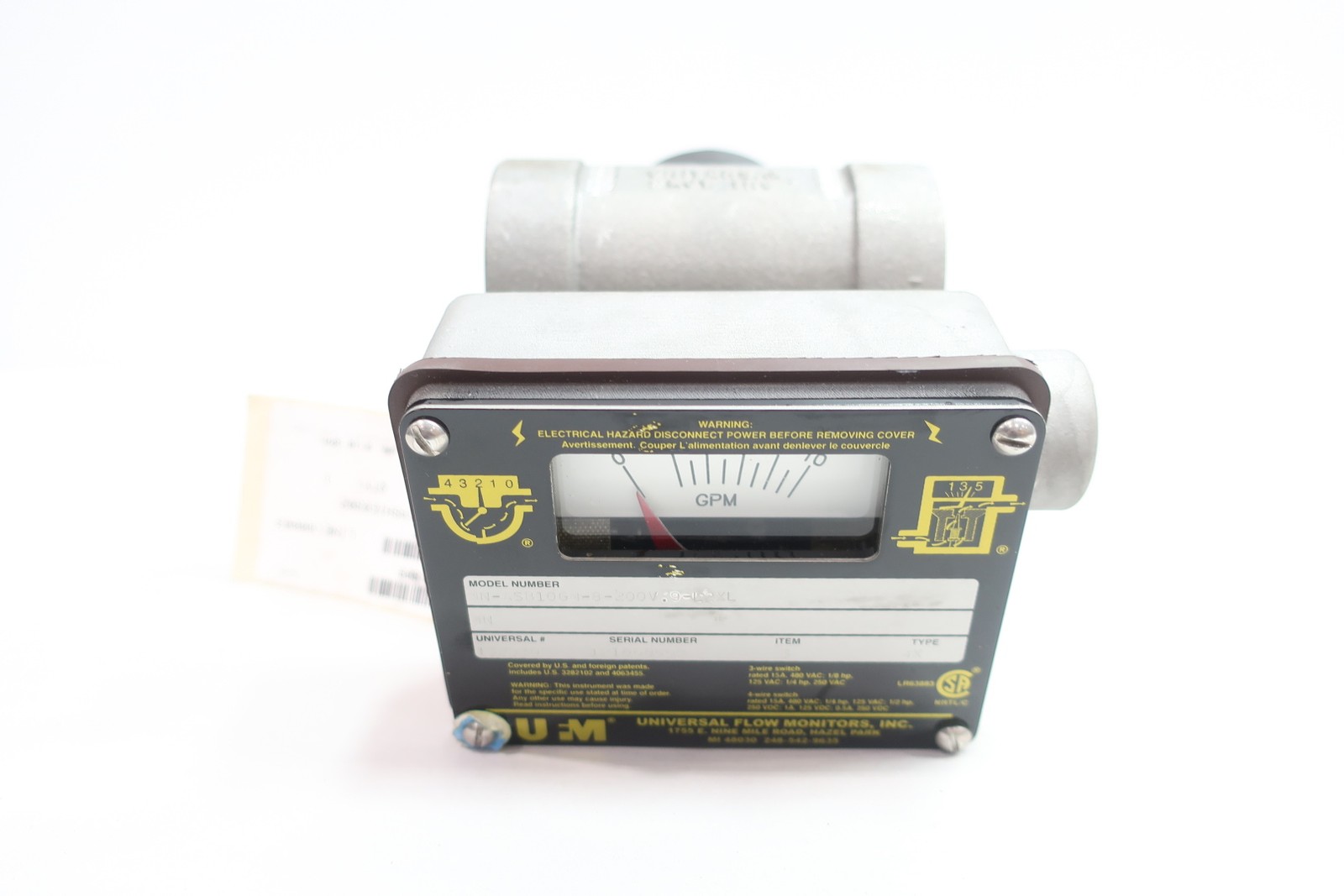 Ufm MN-ASB10GM-8-200V.9-L2XL Flow Meter 1in Npt 0-10gpm