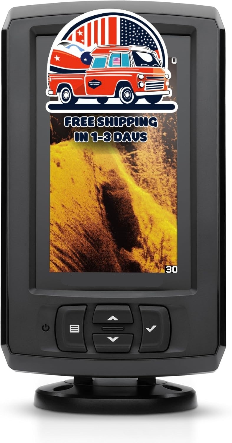 Buscador De Peces Down Imaging Sonar De Doble Haz Con Alarma De Profundidad NEW